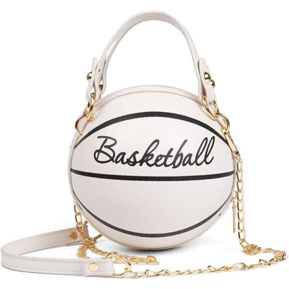 Basketball Purse Bag Shoulder Handbag Messenger Handbag Mini Zipper Women's - Picture 1 of 8